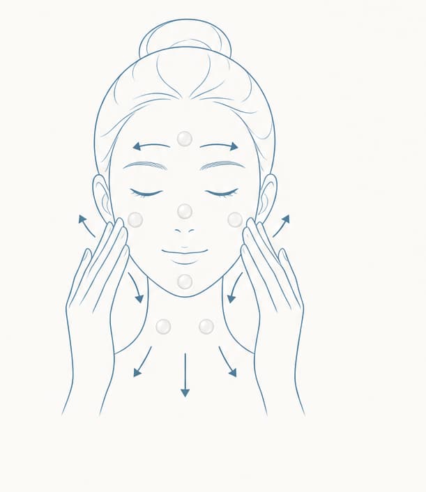 STEP 2 面部与颈部按摩至吸收